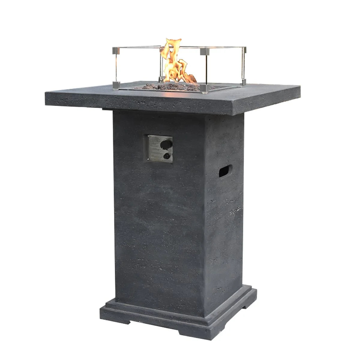 Tavolo da fuoco Montreal effetto cemento grigio scuro