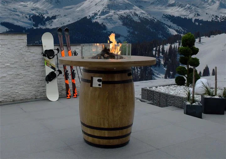 Tavolo da fuoco in stile botte di legno Toscana