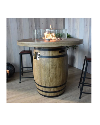 Tavolo da fuoco in stile botte di legno Toscana