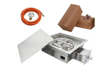 Elementi l'arte dell'installazione del fuoco - Bruciatore a gas quadrato