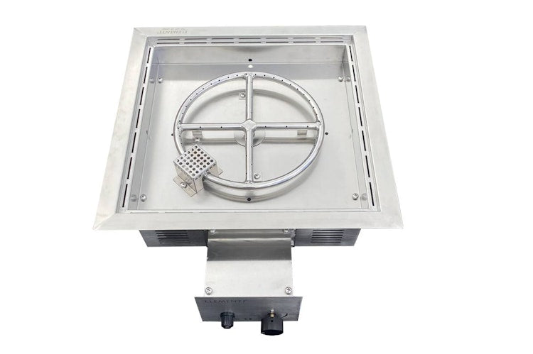 Elementi l'arte dell'installazione del fuoco - Bruciatore a gas quadrato