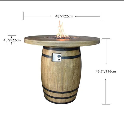 Tavolo da fuoco in stile botte di legno Toscana