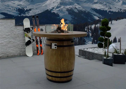 Tavolo da fuoco in stile botte di legno Toscana